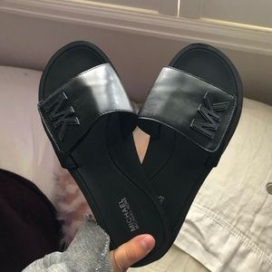 Black Michael Kors Slides